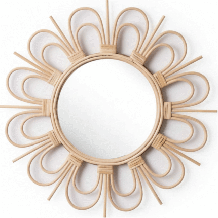 Rattan Mirror Wall 001